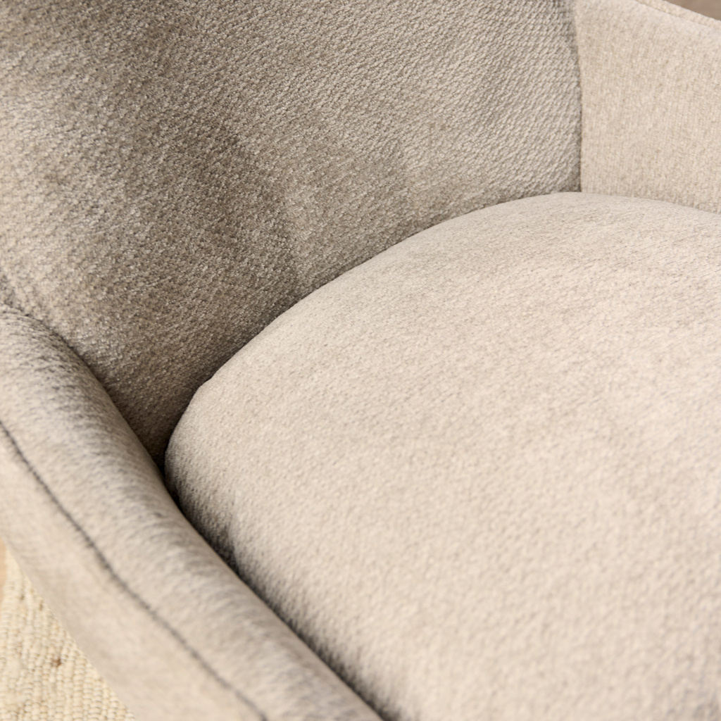 Starfurn Fauteuil Olivia | Taupe | 108x77x85 cm
