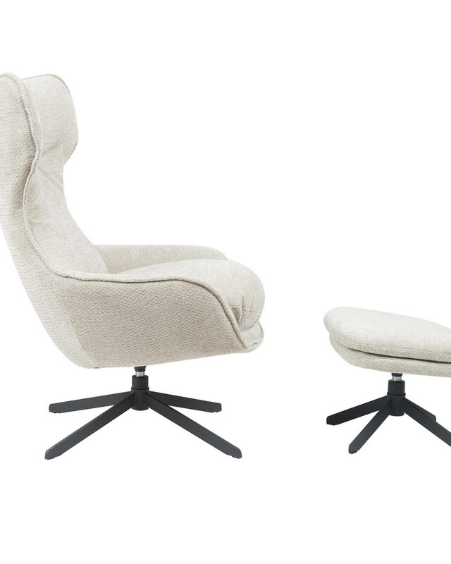Starfurn Fauteuil Olivia | Taupe | 108x77x85 cm