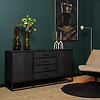 Dressoir New York | Zwart | Mangohout | B165 cm