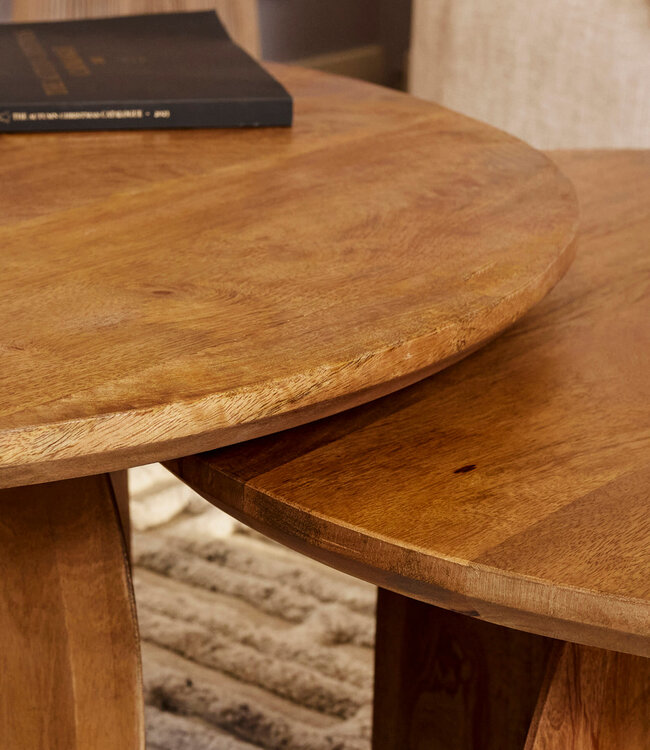 Starfurn Salontafel Tense | Mangohout | 80 cm | Rond