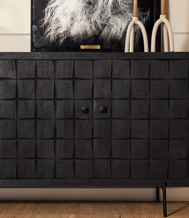 Starfurn Dressoir Brandy Zwart | 220x40x90 cm