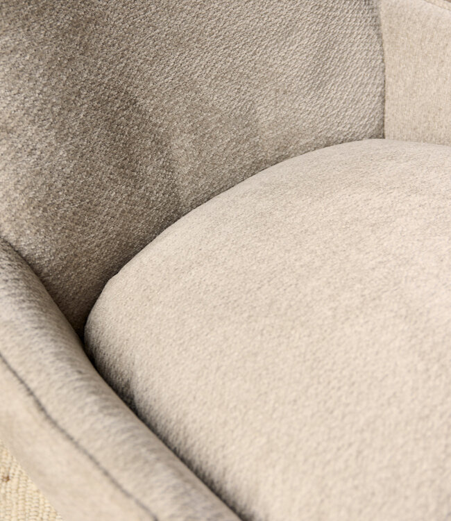 Starfurn Fauteuil Olivia | Taupe | 108x77x85 cm