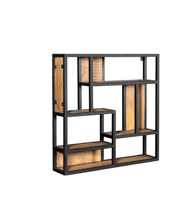Starfurn Wandrek vierkant | Mangohout | 75x75x16 cm