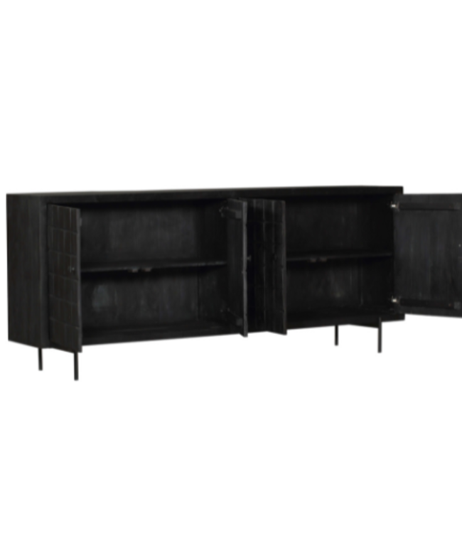 Starfurn Dressoir Brandy Zwart | 220x40x90 cm