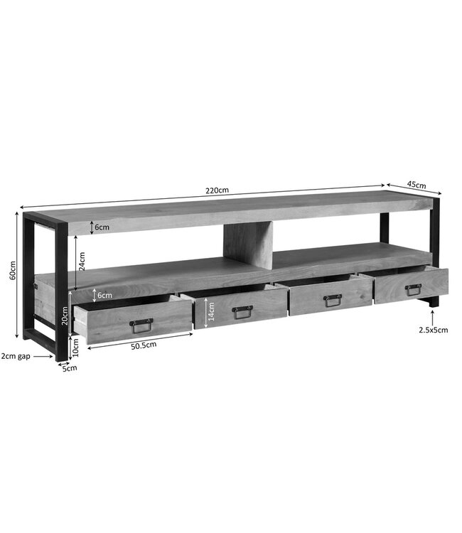 Starfurn Tv-meubel Boaz | 220 cm