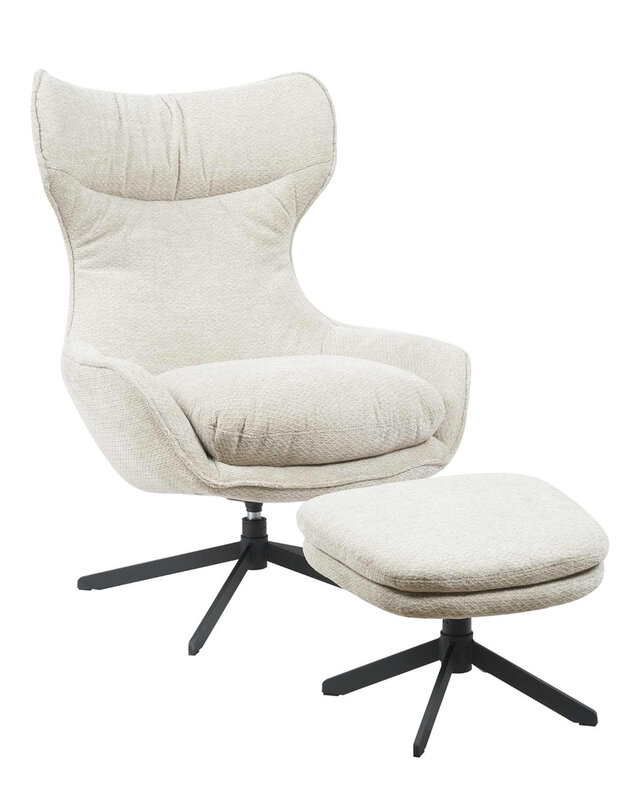 Starfurn Fauteuil Olivia | Taupe | 108x77x85 cm