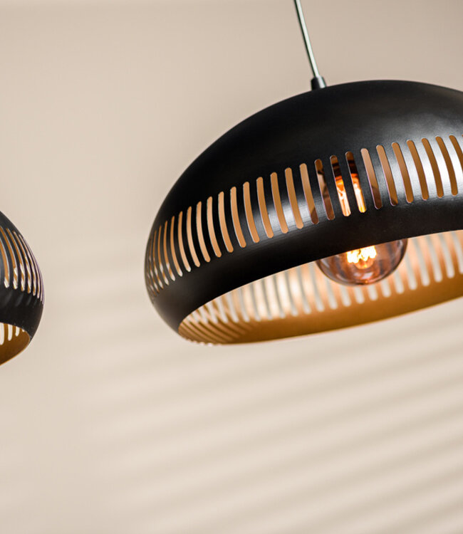 Not available Hanglamp 3-lichten, H340 zwart/goud