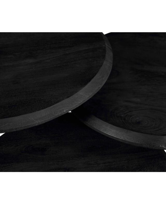 Starfurn Salontafel Ohio Zwart | Set Van 3 | Mangohout