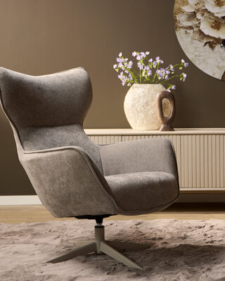Starfurn Fauteuil Julia | Taupe | 102x76x78 cm