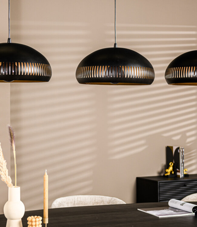 Not available Hanglamp 3-lichten, H340 zwart/goud