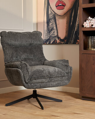 Starfurn Fauteuil Vera | Donkergrijs | 96,5x82x95 cm