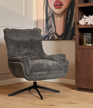 Starfurn Fauteuil Vera | Donkergrijs | 96,5x82x95 cm