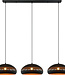 Not available Hanglamp 3-lichten, H340 zwart/goud