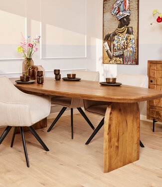 Starfurn Eettafel Tense | Mangohout | 76x240x100 cm