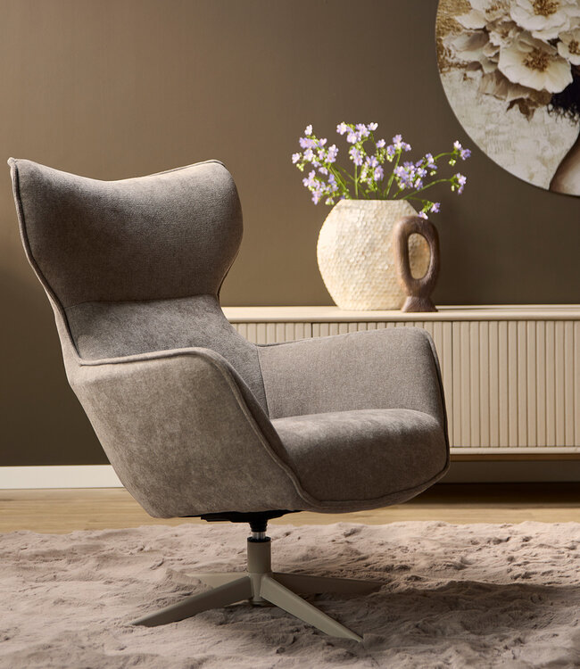 Starfurn Fauteuil Julia | Taupe | 102x76x78 cm
