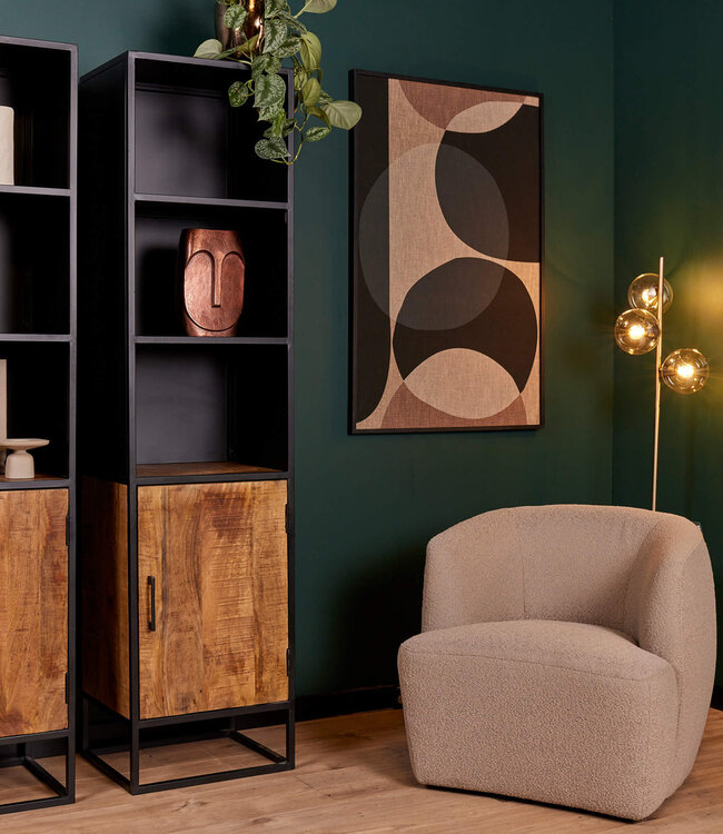 Starfurn Boekenkast Oakland | Mangohout | 200x50x40 cm