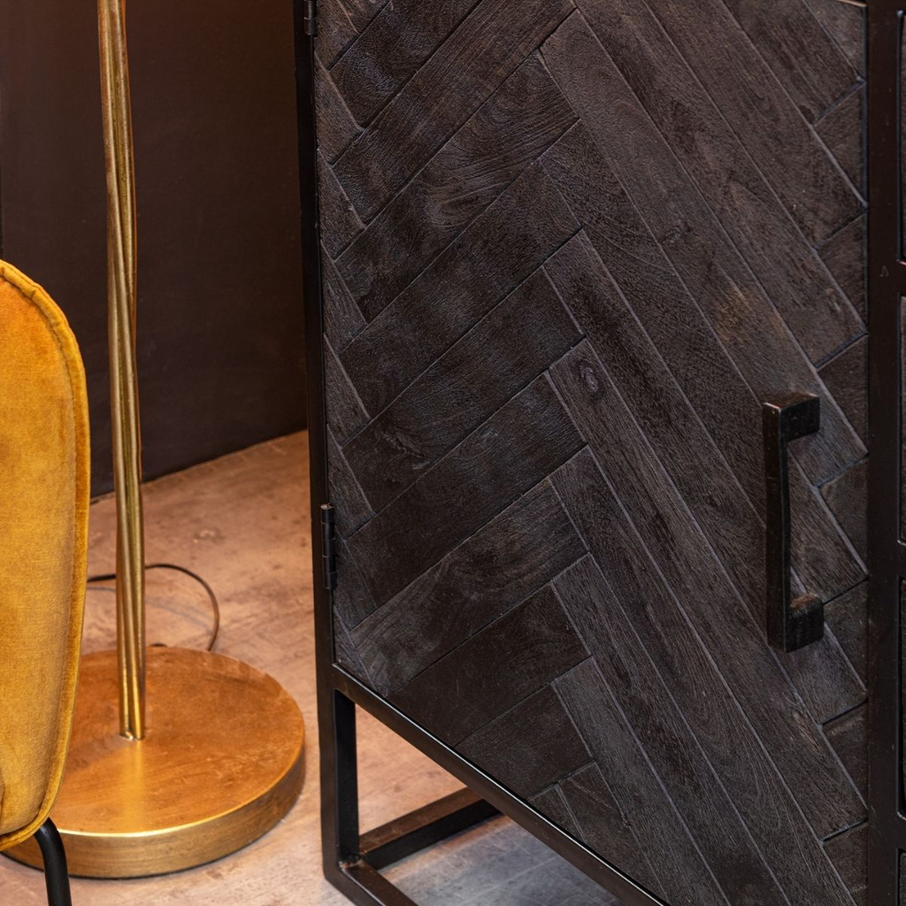 Starfurn Dressoir New York | Zwart | Mangohout | B165 cm