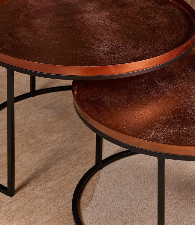 Starfurn Salontafel Clive | Set Van 3 | Aluminium | Koper