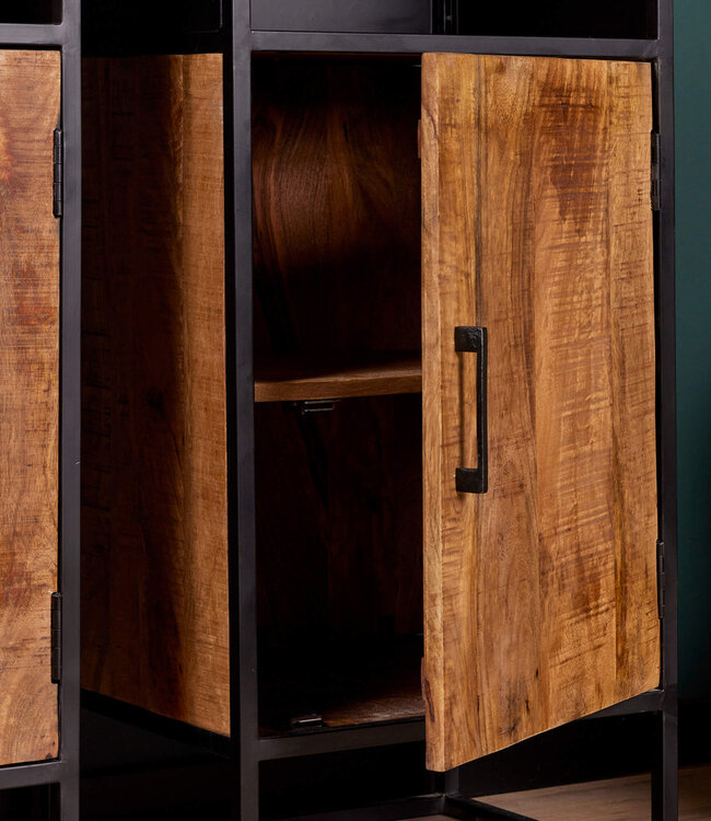 Starfurn Boekenkast Oakland | Mangohout | 200x50x40 cm