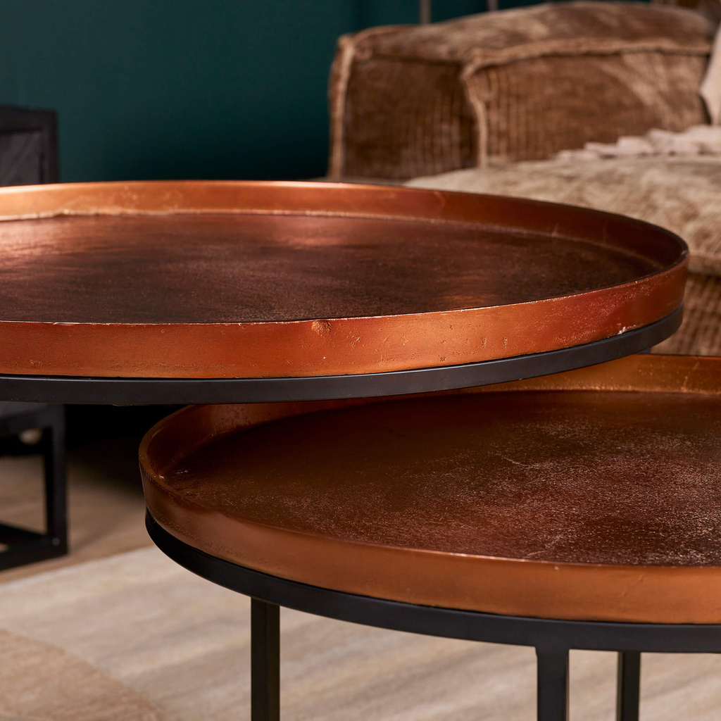 Starfurn Salontafel Clive | Set Van 3 | Aluminium | Koper