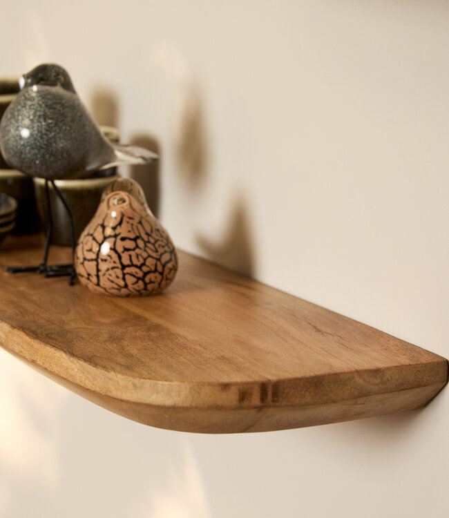 Starfurn Wandplank Gusta Naturel | Mangohout | Set van 3