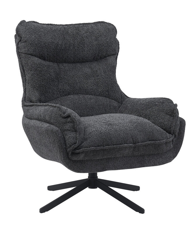 Starfurn Fauteuil Vera | Donkergrijs | 96,5x82x95 cm