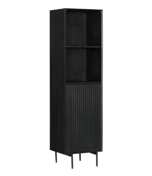 Starfurn Boekenkast Madison | Zwart | Mangohout | H200 cm