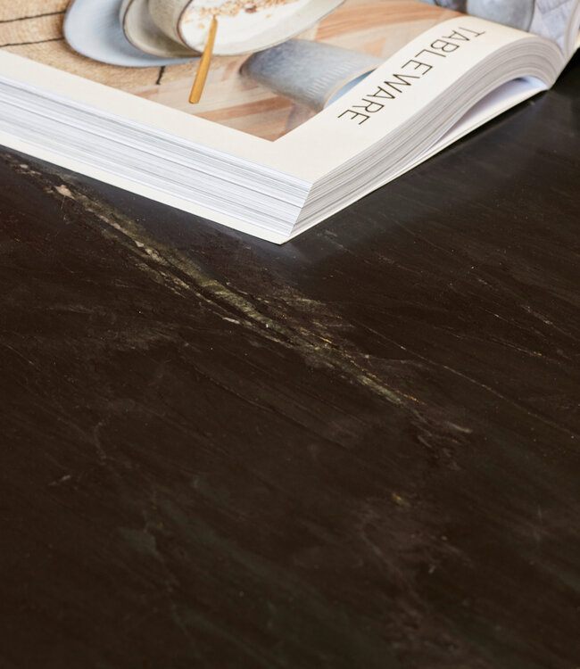 Starfurn Eettafel Lynn | Rond | Zwart Marmer | 130 CM