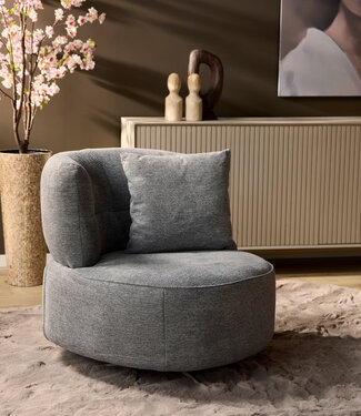 Starfurn Fauteuil Fien | Grijs | 86x82x91 cm