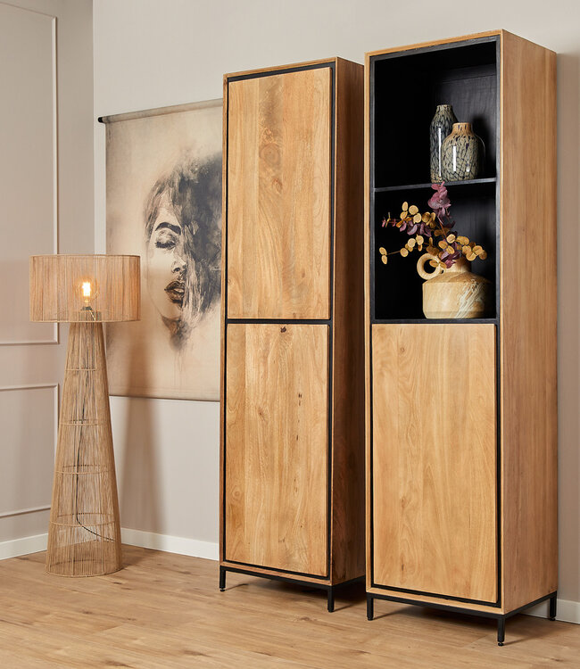 Starfurn Boekenkast RichWood | Mangohout | 200x55x45 cm