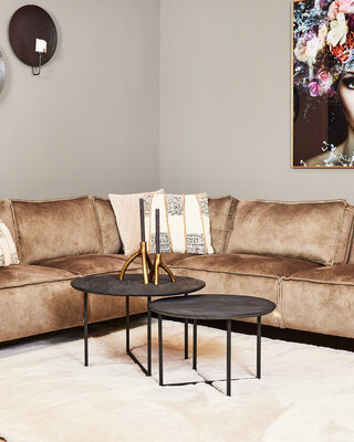 Starfurn Salontafel Arlington | Set van 2 | Zwart | Mangohout