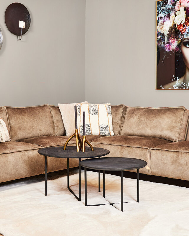 Starfurn Salontafel Arlington | Set van 2 | Zwart | Mangohout