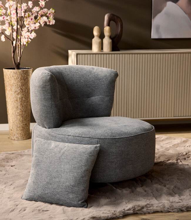 Starfurn Fauteuil Fien | Grijs | 86x82x91 cm