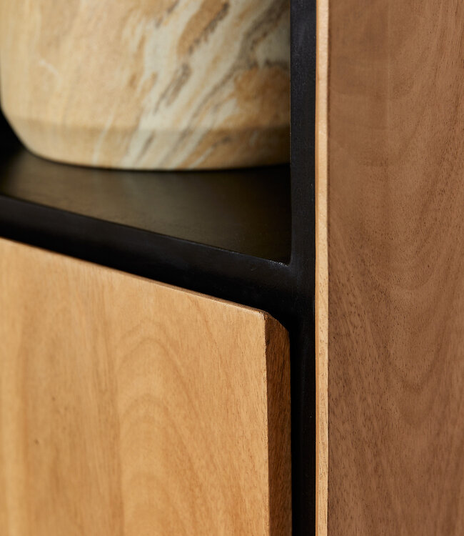 Starfurn Boekenkast RichWood | Mangohout | 200x55x45 cm