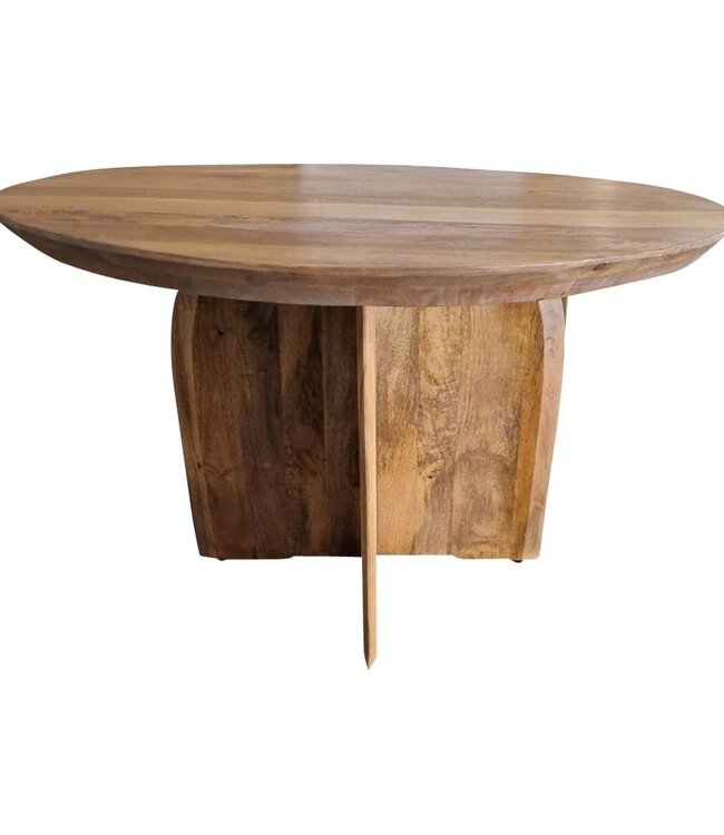 Starfurn Eettafel Tense | Rond | Mangohout | 76x130 cm