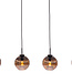 Starfurn Hanglamp 4-lichten Smoke/Rookglas