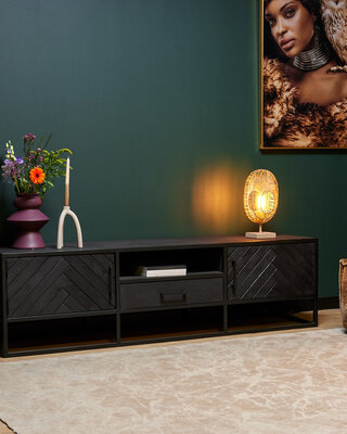 Starfurn Tv-meubel New York Zwart 180x45x50 cm