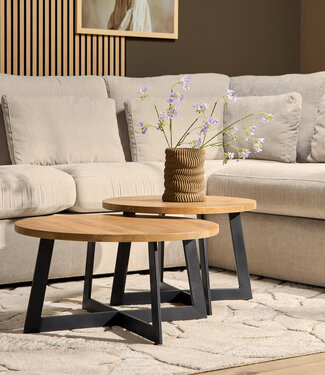 Starfurn Salontafel Austin set van 2 Bruin Hout