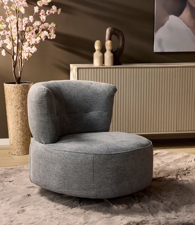 Starfurn Fauteuil Fien | Grijs | 86x82x91 cm