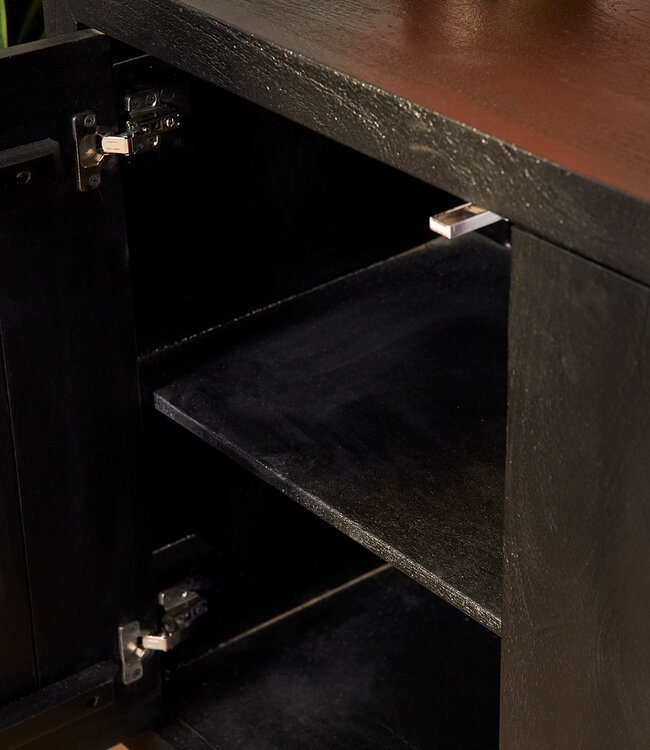 Starfurn Dressoir Brussel Zwart 4 deuren | 200 cm | Push-Open