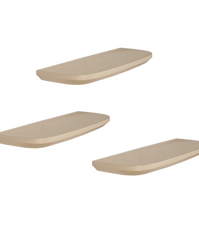 Starfurn Wandplank Gusta Sand | 60 cm | Set van 3