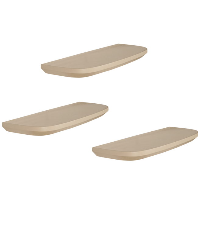 Starfurn Wandplank Gusta Sand | 60 cm | Set van 3