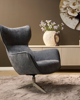 Starfurn Fauteuil Julia | Antraciet | 102x76x78 cm