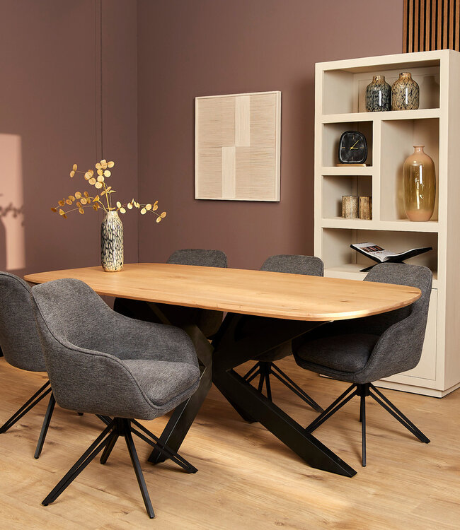 Starfurn Eetkamerstoel Jens | Antraciet (set van 2)