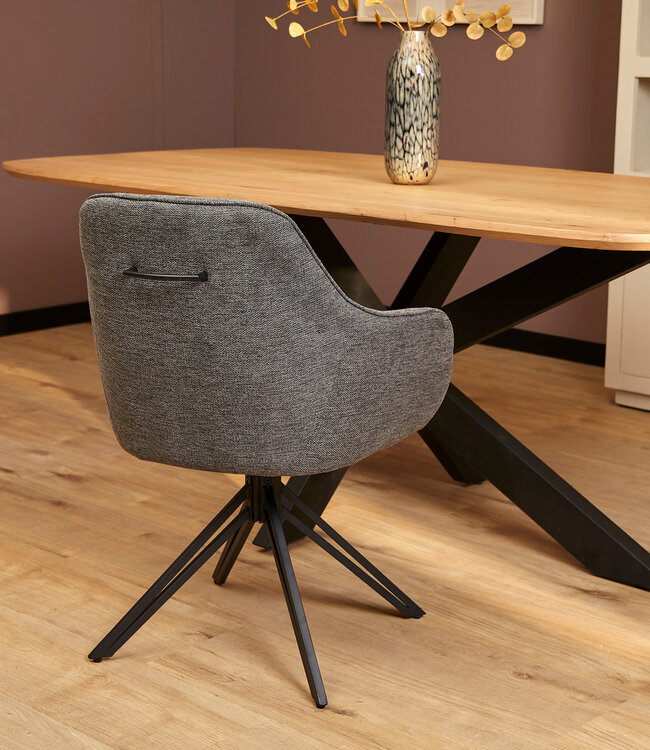 Starfurn Eetkamerstoel Jens | Antraciet (set van 2)