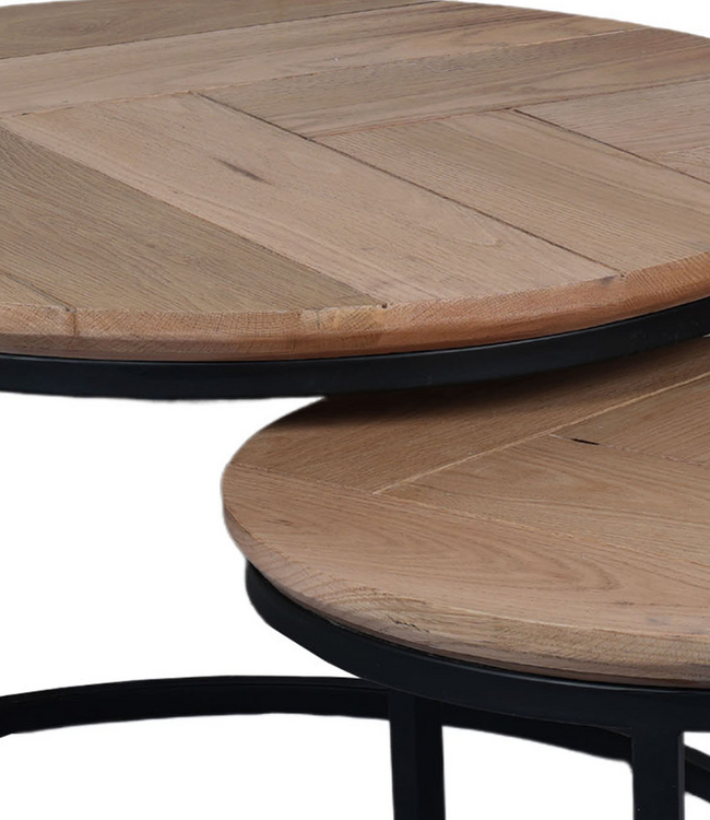 Starfurn Salontafel Otik Natuurlijk Eiken | 70 cm | Set Van 2