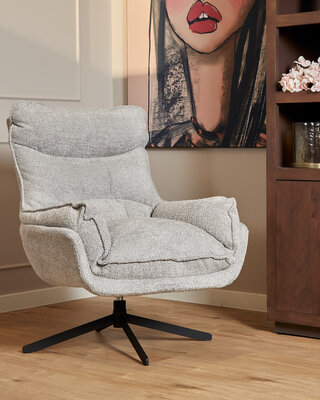 Starfurn Fauteuil Vera | Lichtgrijs Met Draaifunctie