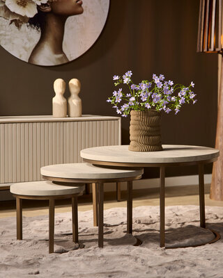 Starfurn Salontafel Madison Sand | 70 cm | set van 3