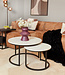 Starfurn Salontafel Nova | Set van 2 | Rond | Wit marmer
