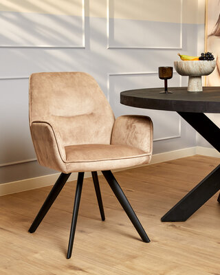 Starfurn Eetkamerstoel Nova | Beige (set van 2)